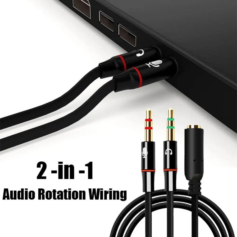 Pc Gaming Second - 3.5mm Headphone Microphone Audio Splitter Female
