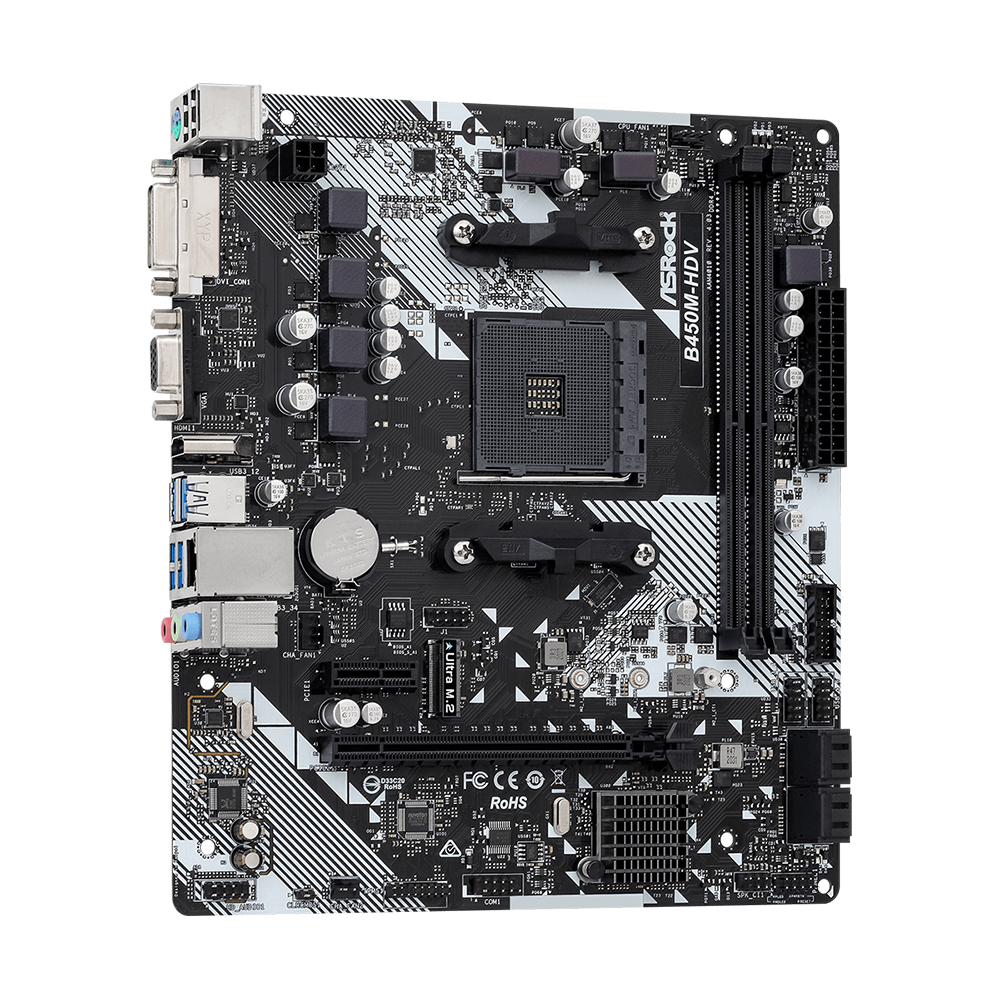 ASROCK B450M-HDV R4.0 Motherbo - Pc Gaming Second บทวิจารณ์และราคา