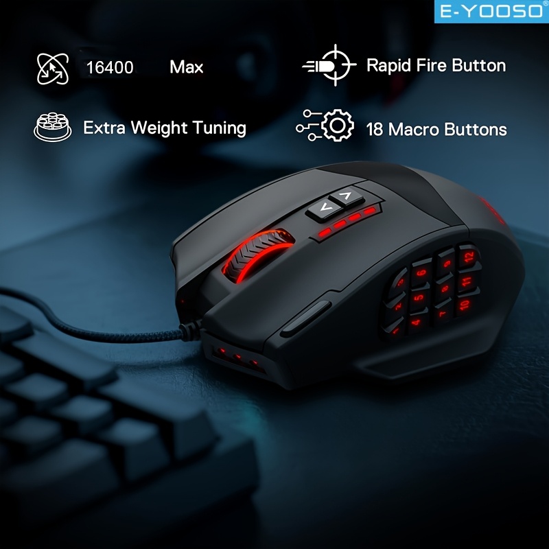 E-YOOSO RGB Wired Gaming Mouse - Mouse Bungee Holder บทวิจารณ์และราคา