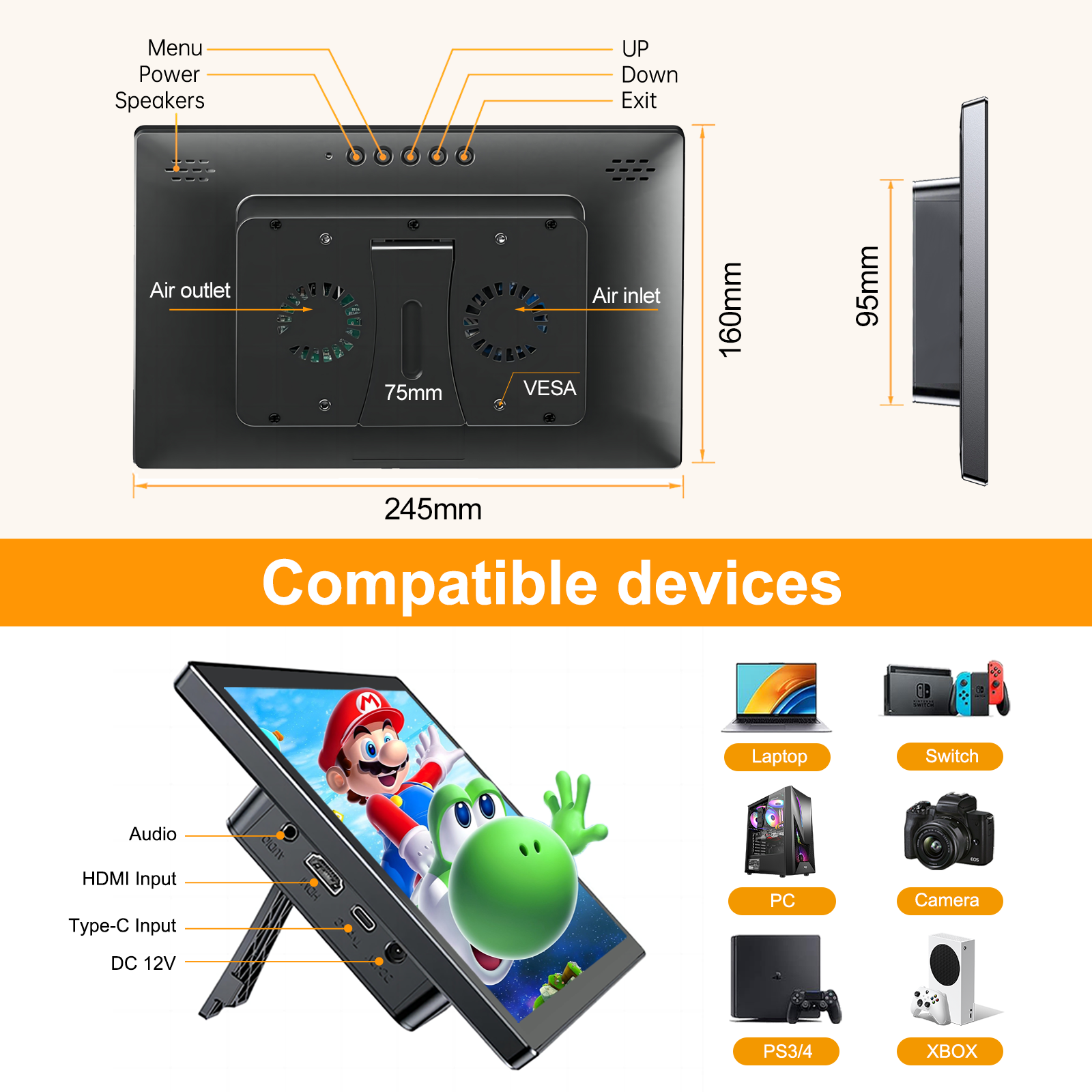 10.1 inch Touch Monitor 60Hz I - Pc Gaming Second บทวิจารณ์และราคา