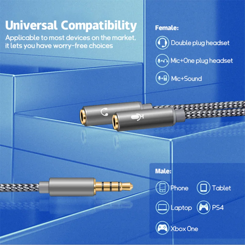 Headset splitter 3.5mm audio m - Pc Gaming Second บทวิจารณ์และราคา